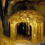 Placeholder: A cave with piles of gold painted by Gustav Klimt