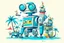 Placeholder: cool fun beach brand beach wear random design seaside robots abstract objects machines like havana brand