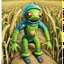 Placeholder: full body portrait of whimsical detailed photorealistic extra-terrestrial alien baseball player coming out of a cornfield, colorful whimsical quirky green bug-eyed Alien wearing baseball uniforms; hyperreal digital art, cinematic lighting : perfect anatomy : perfect gear : extraordinarily_detailed