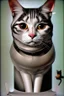 Placeholder: dA cat, abstract and contemporary surrealism, collage of absurd art,.grunge and urban