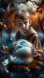 Placeholder: boy with swan wings in a tree in a Crystal ball with Halloween landscape inside, shot on Hasselblad h6d-400c, zeiss prime lens, bokeh like f/0.8, tilt-shift lens 8k, high detail, smooth render, down-light, unreal engine, prize winning