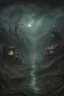 Placeholder: big zero, nothing, big fog, surreal style, dark colors, strange surreal nightmare landscape, high detail, sinister, surreal art, chillingly fascinating