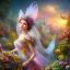 Placeholder: bright fairy, beautiful portrait, flowery landscape