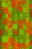 Placeholder: symmetry and tesselations; Contemporary Art; color palette of avocado Green, Harvest Gold, Coppertone, burnt orange, and poppy red
