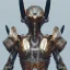 Placeholder: hunter warrior Galaxy robotic bloody 3d theeth body details 16k body dark horn metal silver hybrid Gold Reckt Powerful diamond portrait real monster eyes glow render details bones