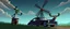 Placeholder: windmill scene from gorillaz music video, with car and moose, cartoon gorillaz guys