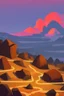 Placeholder: an simple inferno landscape with rocks