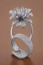 Placeholder: White gold tiger lily flower ring