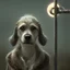 Placeholder: sad, abandoned, miserable dog tied to a pole on a lonely highway, a robed Grim Reaper behind dog, 8k resolution, high-quality, fine-detail, iridescent, intricate, digital art, detailed matte, volumetric lighting, illustration, 3D octane render, brian froud, howard lyon, selina french, anna dittmann, annie stokes, lisa parker, greg rutowski