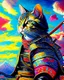 Placeholder: Gato Samurai cuerpo completo pintura al óleo arte pop hiperdetallado colores contrastantes cielo soleado 8k