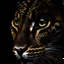 Placeholder: Leopard eyes in the dark