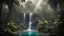 Placeholder: dream world, tropical, calm beauty, fantasy world, magic, lost temple fantasy in jungle palms waterfalls, splendor, uplifting, inspiring, therapeutic, chiaroscuro, color, award-winning colour photograph, beautiful composition, Nikon 85mm