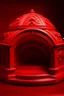 Placeholder: A cherry red colored fiery vault made out of brimstone designed in Greek Pottery