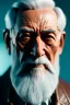 Placeholder: Old man Cyborg anime warrior, grey hair, trimmed grey beard,brown eyes, waist up portrait, 8k resolution, intricate details, ornate details, soft lighting, vibrant colors, retroanime, futuristic cityscape background