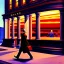 Placeholder: a man crossing a street by painter Edward Hopper