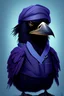Placeholder: grumpy raven wearing scrubs