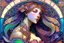 Placeholder: a beautiful mermaid with jewels elegant extremely detailed very attractive beautiful dynamic lighting colourful Alphonse Mucha