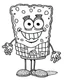 Placeholder: Generate a colouring pages of the SpongeBob along with some pencil sketch marks with white background