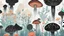 Placeholder: Exotic Flora, fauna, mushrooms, fungi and coral dripping black liquid in the Multiverse