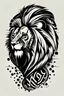 Placeholder: Fashion a geometric lion emblem for a music band, combining the lion's strength with the spirit of rock and roll. with light color background for t-shirt design