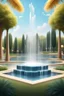 Placeholder: square logo, Symphony of fountains, landscape design of the park in the style of music and musicals