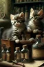 Placeholder: Kittens in an apothecary