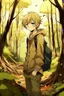 Placeholder: Dirty Blonde Anime Teen Boy in the woods