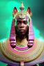 Placeholder: kente scene, Pink Egyptian Cat, jewelry, realistic, thread, embroidery, octane render, high detail