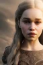 Placeholder: perfect emilia clarke face, wearing viking, intricate, fullbody, highly detailed face, highly realistic particles, fog, fire