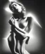 Placeholder: woman, photographer. oil on canvas, volumetric lighting, helmut newton