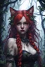 Placeholder: CAT GIRL, FANTASY, FORESTY, VINES, SOULLESS, FLUFFY TAIL, RED HAIR, BRAIDS, METAL