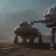 Placeholder: Robot with tracks for a tank. His body is armor and his hands are machine guns. The robot head has glass and the driver is a cute chick.