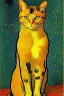 Placeholder: Portrait of a cat by Van Gogh