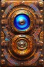 Placeholder: futuristic pinhole camera in Kente, rusted clocks lens, cinematic, scaffolding, african pattern symbols, engraved, 8k quality