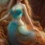 Placeholder: A beautiful portrait of haifa wahbi as a mermaid , leaning on a ships deck ,Rough sea in the background, (digitall art by Eugene de Blaas and Ross Tran, vibrant color scheme, highly detailed, in the style of romanticism, cinematic, artstation best quality, realistic lighting, masterpiece portrait, details light dusting , cowboy shot from above, simple chain hauberk Vector art digital illustration 3D shading )