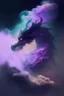 Placeholder: fog and smoke in a shape of a monsterous dragon demon beast and a colour of cosmos