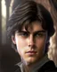 Placeholder: young noble swordman short brown hair photorealistic