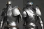 Placeholder: shining medieval knight armor pieces, majestic, great pose, realistic, detailed, metallic, digital painting, Unreal Engine 5