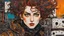 Placeholder: Egon Schiele, abstract expressionist closeup portrait painting of a Diesel Punk girl, with highly detailed hair and facial features playing a large Moog Euro rack modular synthesizer in a funky futuristic dystopian practice space, highly detailed, precisely drawn, finely lined, and boldly inked in vivid natural colors