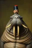 Placeholder: Mexican Hitler on a walrus that also looks like Hitler, painted by Rembrandt