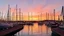 Placeholder: A scenic sunset over a harbor filled with sailboats and yachts, reflecting the warm colors of the sky in the calm waters