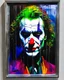 Placeholder: Joker face in window colors acrylics glass art