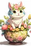 Placeholder: flower egg anime cat