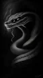 Placeholder: pencil drawing of snake, Spooky, scary, halloween, black paper