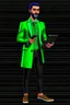 Placeholder: Modern guy, 20s, holding "ipad" in left hand, looks like a renaissance painting, walking forward, full body, "persian green coat", blue pants, "right hand in to the ground". "Front facing" "forward view" black background