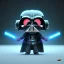 Placeholder: tiny cute {Darth Vader} toy, standing character, soft smooth lighting, soft pastel colors, skottie young, 3d blender render, polycount, modular constructivism, pop surrealism, physically based rendering, square image