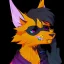 Placeholder: master quality, well drawn, A fox fursona, Trending on artstation, Furry art, Digital art, Cyberpunk, High quality, Backlighting