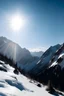 Placeholder: berge mit Schnee und sonne