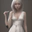 Placeholder: portrait only hitomi tanaka, white dress, 8k, highly realistic, octane render,