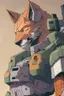 Placeholder: Wolf themed mecha comic style